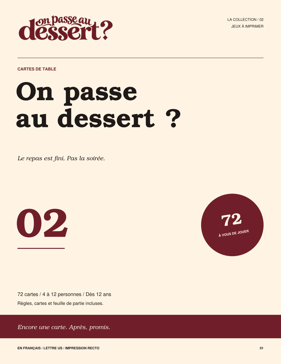 On passe au dessert ?